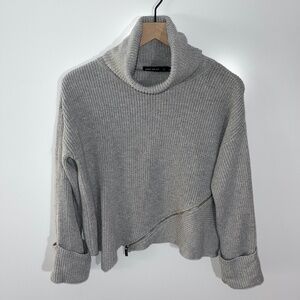 Karen Millen Red Chunky Zip Ribbed Jumper‎ Sweater Size M